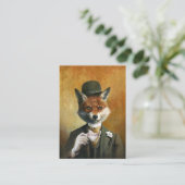 Tea Time M. Fox ACEO Carte de visite (Debout devant)