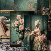 Tea Time Mary Antoinette Zwaar Gewicht Decoupage