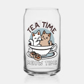 Tea Time Meow Time - Cute Cat and Tea Design (Recto)