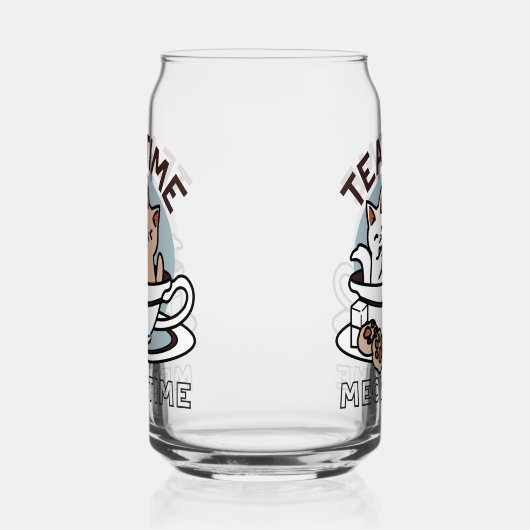 Tea Time Meow Time - Cute Cat and Tea Design (Droite)