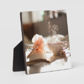 Tea Time met een goed boek Fotoplaat (Voorkant)