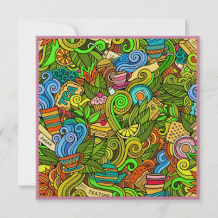 Tea Time onweerstaanbare feestuitnodigingen Kaart