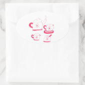 Tea Time Oval Sticker (Tas)