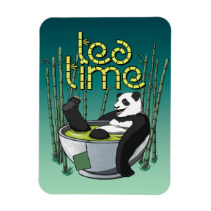 Tea Time Panda Magneet