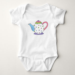 Tea Time Polka Dot Teapot Tea Party Teaparty Romper