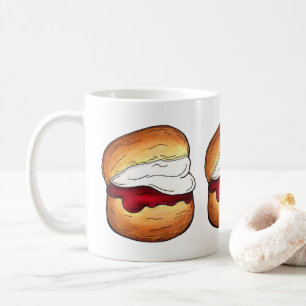 Tea Time Scone Clotted Cream Jam UK British Food Koffiemok