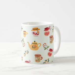 Tea Time Seamless Patroon Koffiemok