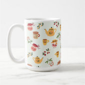 Tea Time Seamless Patroon Koffiemok (Links)