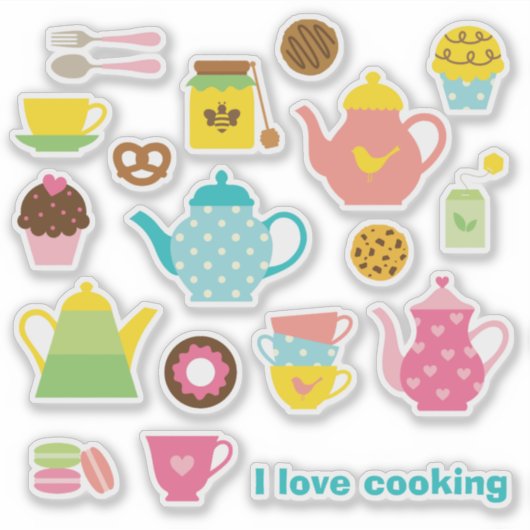 Tea Time Sticker Sheet (Voorkant)