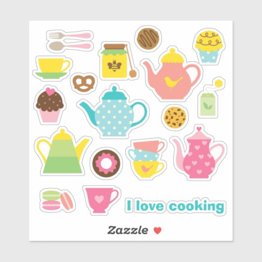Tea Time Sticker Sheet (Vel)