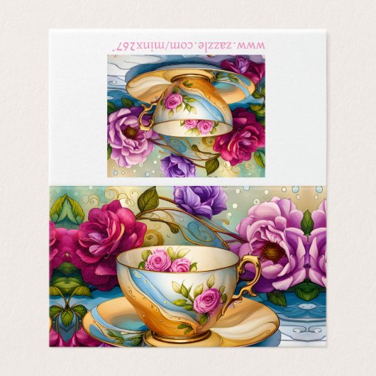 Tea Time - Tea Cup Art (Outside Unfolded)