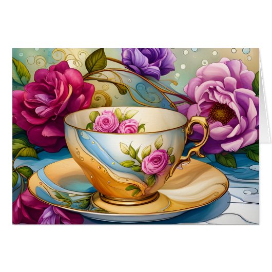 Tea Time - Tea Cup Art (Devant horizontal)