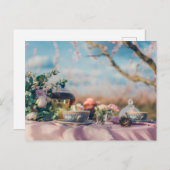 Tea time Tea cup briefkaart voor postkruising (Voorkant / Achterkant)