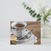 Tea time Tea cup carte postale pour le post-croise (Debout devant)