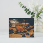 Tea time Tea cup carte postale pour le post-croise (Debout devant)