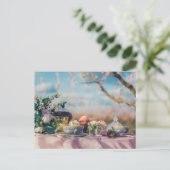 Tea time Tea cup carte postale pour le post-croise (Debout devant)