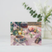 Tea time Tea cup carte postale pour le post-croise (Debout devant)