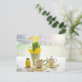 Tea time Tea cup carte postale pour le post-croise (Debout devant)