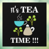 Tea Time Tea Cup Teapot Tea House Raamsticker (Vel 3)