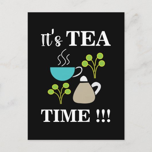 Tea Time Tea Lover Tea Cup Briefkaart (Voorkant)