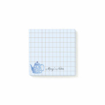 Tea Time Teapot - Personalized Grid Sticky Notes