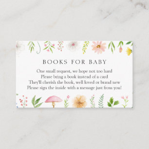 Tea Time Whimsical Wildflower Books voor Baby Informatiekaartje