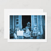 Tea Time with Friends (Blue Toned) Briefkaart (Voorkant / Achterkant)