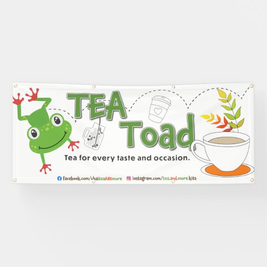 Tea Toad Tea Trailer Banner (Horizontaal)
