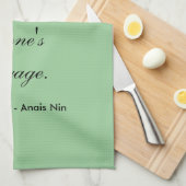 Tea Towel - Anais Nin life groeit uit Theedoek (Quarter Fold)