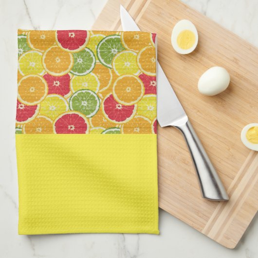 Tea Towel - Citrus Fruit Slices Theedoek (Quarter Fold)