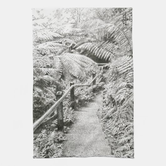 Tea Towel - "Ferntree Gully Descent" Theedoek (Verticaal)