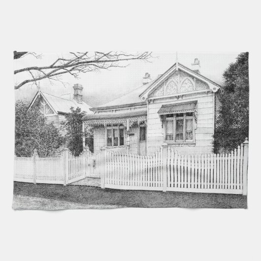 Tea Towel - "Kensington House" Theedoek (Horizontaal)