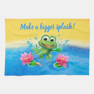 Tea Towel Leap Frog ontwerp. Theedoek