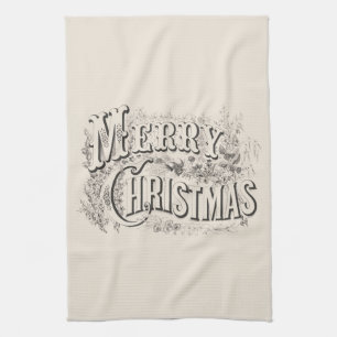 TEA TOWEL :  " MERRY CHRISTMAS " THEEDOEK