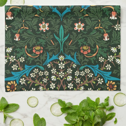 TEA TOWEL : WILLIAM MORRIS : TULIPS THEEDOEK (Gevouwen)