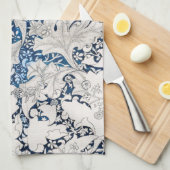 TEA TOWEL : WILLIAM MORRIS : WALLFLOWER THEEDOEK (Quarter Fold)