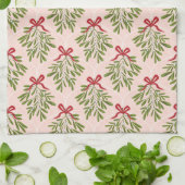 Tea towel with mistletoe design theedoek (Gevouwen)