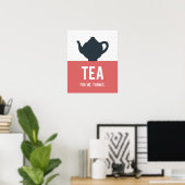 Tea Typography Poster, modern Kitchen, Custom Poster (Thuiskantoor)