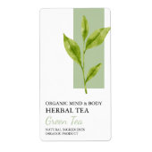 Tea vert bio Étiquette d'entreprise (Devant)