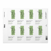 Tea vert bio Étiquette d'entreprise (Feuille entière)