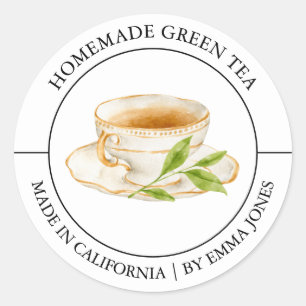Tea vert étiquette moderne