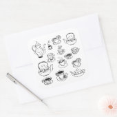 Tea Vierkante Sticker (Envelop)