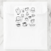 Tea Vierkante Sticker (Tas)