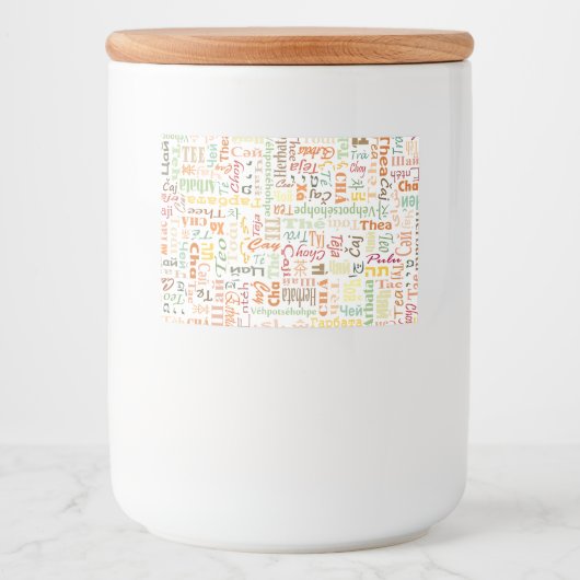 Tea Voedselcontainer Etiket (Voorkant)