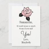 Tea zal je mijn Junior Bridesmaid-kaart zijn Kaart (Achterkant)