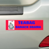 Teabag Barack Obama bumper sticker (Op auto)