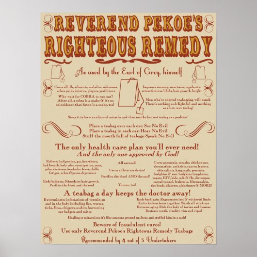 Teabag Mirakel Cure Poster (Voorkant)