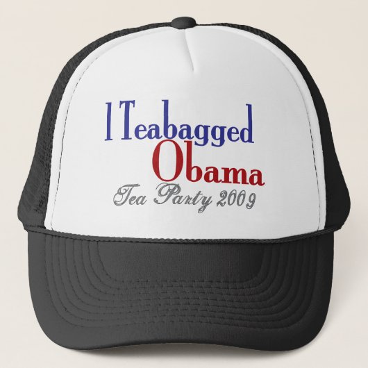 Teabag Obama (Tea Party 2009) Trucker Pet (Voorkant)