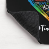 Teach Accepteren Begrijpen Liefde leraar hartautis Muismat (Hoek)