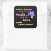 Teach from the Heart Vierkante Sticker (Tas)
